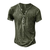 Muški povoljni Henley majica Retro bez rukava na vrhu majica bez rukava spuštena majica za muškarce