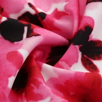 Maxi sandresses za ženska Ležerna duga haljina sa prugastom cvjetnim printom Maxi haljina za rukavice