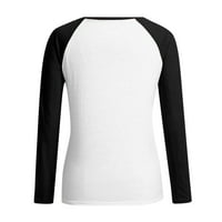 T majice za žene Grafički vintage Crew vrat dugih rukava Raglan rukave Bluze Grafički pulover vrhovi