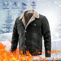 PIMFILM Zimske jakne za muškarce Muške zimske kapute Blazer udoban crni xl