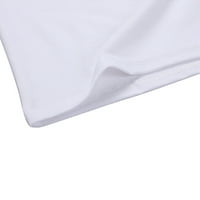 Miayilima White XL majice za ženska bluza Vrhunska labava skraćenica Ležerne prilike za oblike rukava