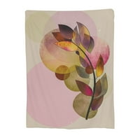 Boemski botanički dizajn uzorak baca pokrivač, super mekani flanel pokrivača flanela, 40 x30