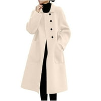 Ženski kaput žene modni casual udobne soild dugih rukava s dugim rukavima vrhovima jakne odozgo za odobrenje