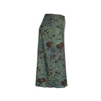 Žene Modne divlje divlje suknje Vintage Cvjetni ispis Duge suknje s niskim strukom Proljeće Ljeto Ležerne suknje Srednja odjeća