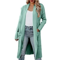 GUBOTARE WOMENS jakna Ženska duga jakna puna zip casual sherpa kaputa toplo odjeća s džepovima