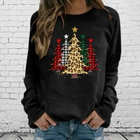 Azrian Plus Veličina Božićne džempere Žene Ženske uštede, prevelike božićne modne duksere Žene Ležerne
