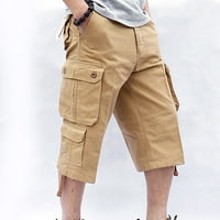 DXhmoneyh muške tegore lagane multi džepne casual kratke hlače ispod kratkih hlača koljena - redovne