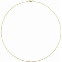 14k žuto zlato čvrsti kabelski lančani nakit pokloni za žene - 2. grama