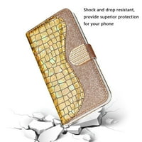 iPhone XR novčanik futrola, DTECck Glitter Bling Flip Case Magnet Crystal Zaštitna PU koža s poklopcem