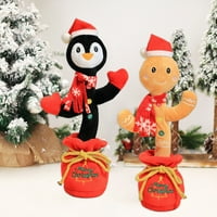 Božićna lutka sa pjesmama Dekorativni prenosni festival ples plišani snjegović Xmas Govoricy Ayy za