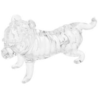 Staklo Art Tiger Kip Decor Chiunklicking Lik Ornament Kućni namještaj Poklon
