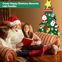 3ft filcano božićno drv igračka za djecu viseći božićno ukrašavanje stabla za zidne sobe ukrasi osjetili