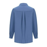 Dugme Donje košulje za žene LEAVE BLOUSE LEALES Modni vrhovi Čvrsta jakna Redovni fit pokrov UPS HIP