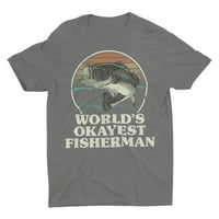 Neispravljena smiješna ribolov majica WOLDS Okuhi Fisherman
