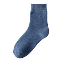 FABIURT Ženske čarape Žene čvrste boje zadebljane sredine tele Zimske tople čarape duge čarape za ugodan