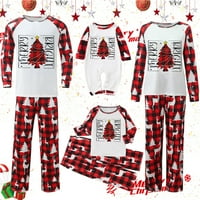 Pajamas Božićna porodica vesela svijetla spavanja Žene koje odgovaraju kućnoj djeci Muškarci Baby Christmas Loungewear Ispisano drvo