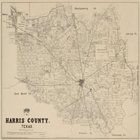 Harris County Texas - Walsh - 23. 33. - Matte platno