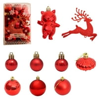 Banghong božićne kuglice viseći ukrasi, otporne na plastično plastično ukrašavanje božićnog stabla za