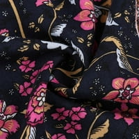 Haljina od ruffle rukava ispod koljena haljina v Flowy cvjetni rukavi izrez kratki maxi haljina nagnuta ženska haljina na plaži