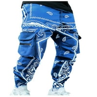 Muškarci Teretne hlače Muške više džepne hlače na otvorenom Joggers Casual Harem Fashion Print pantalone