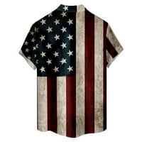 Ljetni trendi čišćenje muški košulje Nova američka dana za neovisnost Majica kratkih rukava tiskana