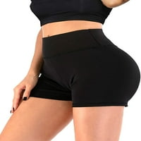 Eastjing Ruched plijenske kratke hlače za žene visokog struka podizanja teretane za podizanje teretane sportske hlače