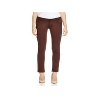 Jash World Womens Burgendy Stretch patentne pantalone