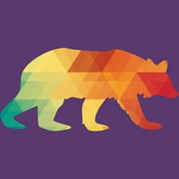Medvjed harlequin muns ljubičasti grafički tee - dizajn ljudi M
