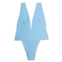 Ženski kupaći kupaći kostisioni bez rukava i djevojka na plaži Nosite plavu veličinu s