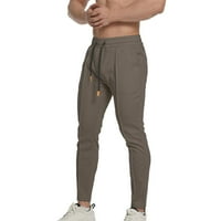 Muški muški proljetni casual fitness trčanje sa zatvaračem za zatvaranje labave strukske hlače džep labavi duksevi