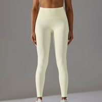 Safuny ženske joge nogave hlače padaju opušteno trčanje sportski niz trendi solidne djevojke High struine pantalone bijele l