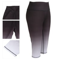 Yoga hlače visokog struka, vježba joga gamaše gradijent crno za obuku žena za sportske nose m