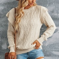 Ženski vuneni pulover Slouchy džemper sa rukavima za zimske casual