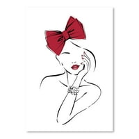 AmericanFlat Red Bow by Martina Poster Art Print