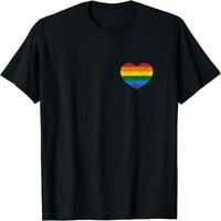 Vintage uznemirena gay pride srčana majica