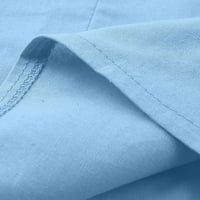 Bazyrey dugi tunički vrhovi dukseri za žene za žene dugih rukava trendy solid labav bluze savremeni bluze plus bluze plavi s