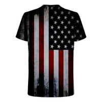 Muškarci Američka zastava Patriotska majica 4. srpnja Poklon Ljeto kratki rukav Tors okrugli izrez 3D