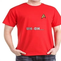 Cafepress - Star Trek Muška crvena majica: uh oh