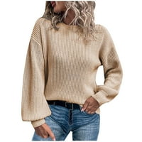 Hinvhai Plus džemper vrhovi na sezonski klirens ženske pulovečene rukave s dugim rukavima na vrhu šunke