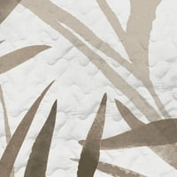 Palminski list tropski vrt trodijelni ultra-meka mikrofiber prekrivač, posteljina, kralj