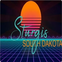 Sturgis Južni Dakota Vinil Decal Stiker Retro Neon Dizajn