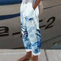 Oslinna ženska ljetna casual udobne labave džepne pantalone hlače lagana temmska kontrola na otvorenom