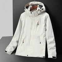 Ketyyh-CHN jakna kaput kardigan s dugim rukavima otvorena prednja labava blejstarska jakna bijela, xl