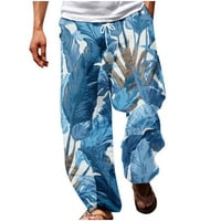 Labavi ugradbeni muški hlače sa manjom muškarcima Ljetni casual moda Havajski stil 3D štampanje elastičnih struka ravne pantalone
