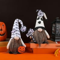 Halloween Boo Ghost Plish Gnomes Dekoracija, Noć vještica BEARD Gnomes Lutka ELF patuljaka Držite potpisu za bundeve punjene gnome za Halloween Početna Dekor ukrasi za ukrašavanje poklona ukrasi domaćinstva
