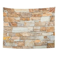 Kameni zid prirodno kamenje u različitim veličinama rustikalne nijanse furnira smeđe i bež pokrivaju zidnu umjetnost Viseća tapiserija Kućni dekor za dnevnu sobu spavaća soba spavaonica
