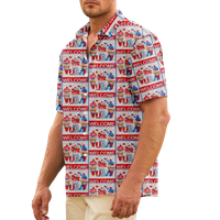 4. jula muška havajska majica SAD Nacionalna zastava grafička majica ovratnik odjeća odjeća 3D otpisni