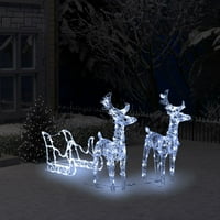 Harmma Reindeers & Sleigh božićni dekoracija LED-a 51.2 akril