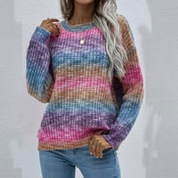 Pad džempera za žene moderne fit džemper pulover za odmor posadu vrata sa džemperom Purple s