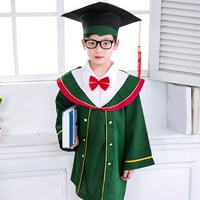 Bjutir Dva odijela za djevojčice Toddler Boys Diplomski fotoaparat Diplomirana haljina haljina haljina sa setom šešira